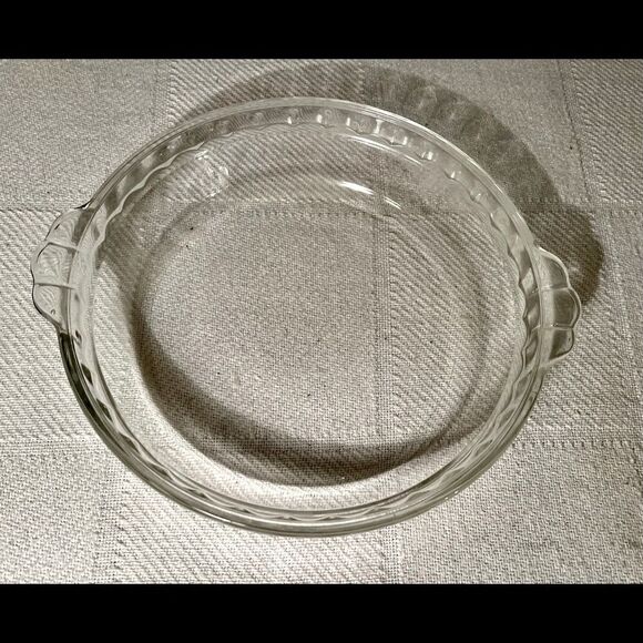 Vintage Pyrex Deep Dish Pie Plate Fluted Edge W/Handles #229 Glass USA 9 1/2". - Picture 1 of 3